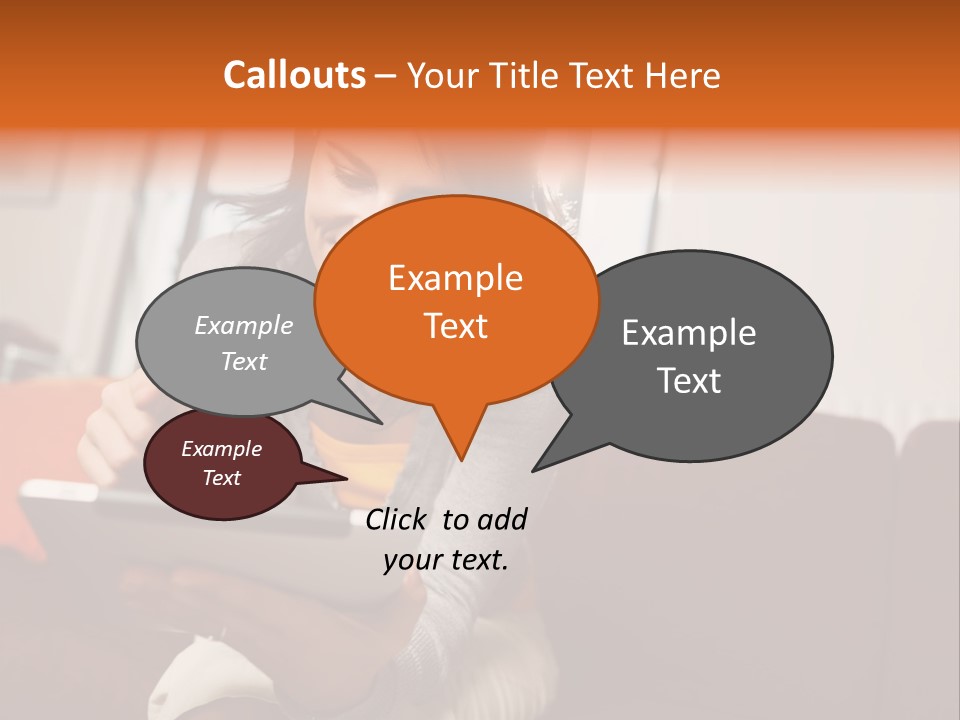 Window Woman Holding PowerPoint Template