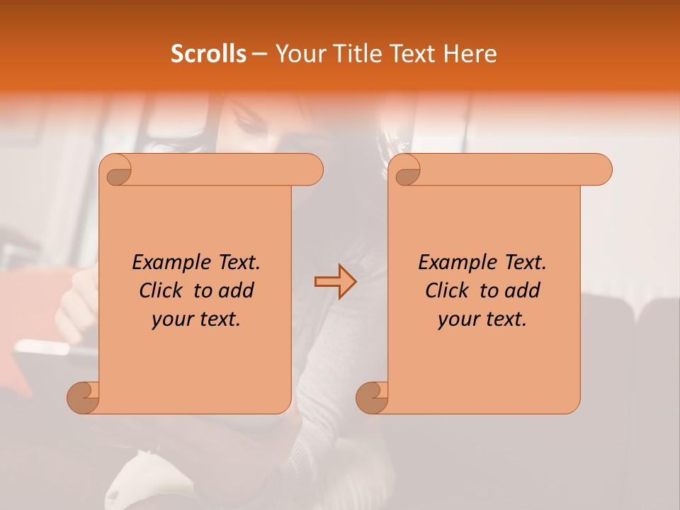 Window Woman Holding PowerPoint Template