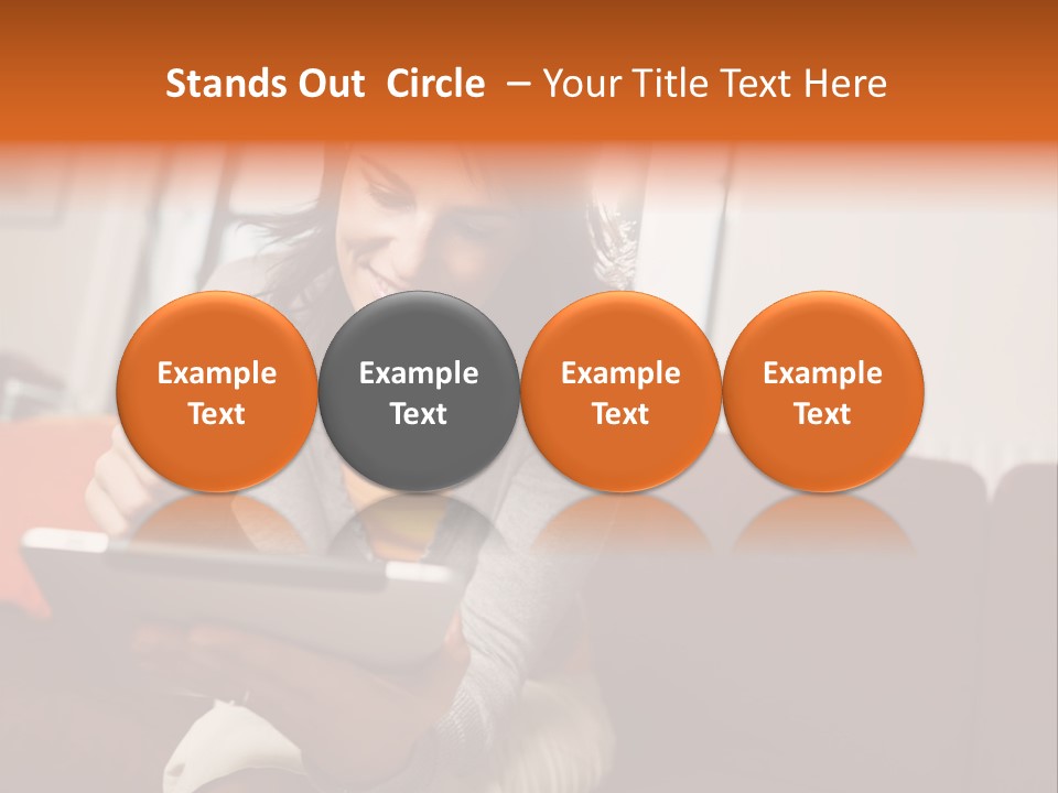 Window Woman Holding PowerPoint Template