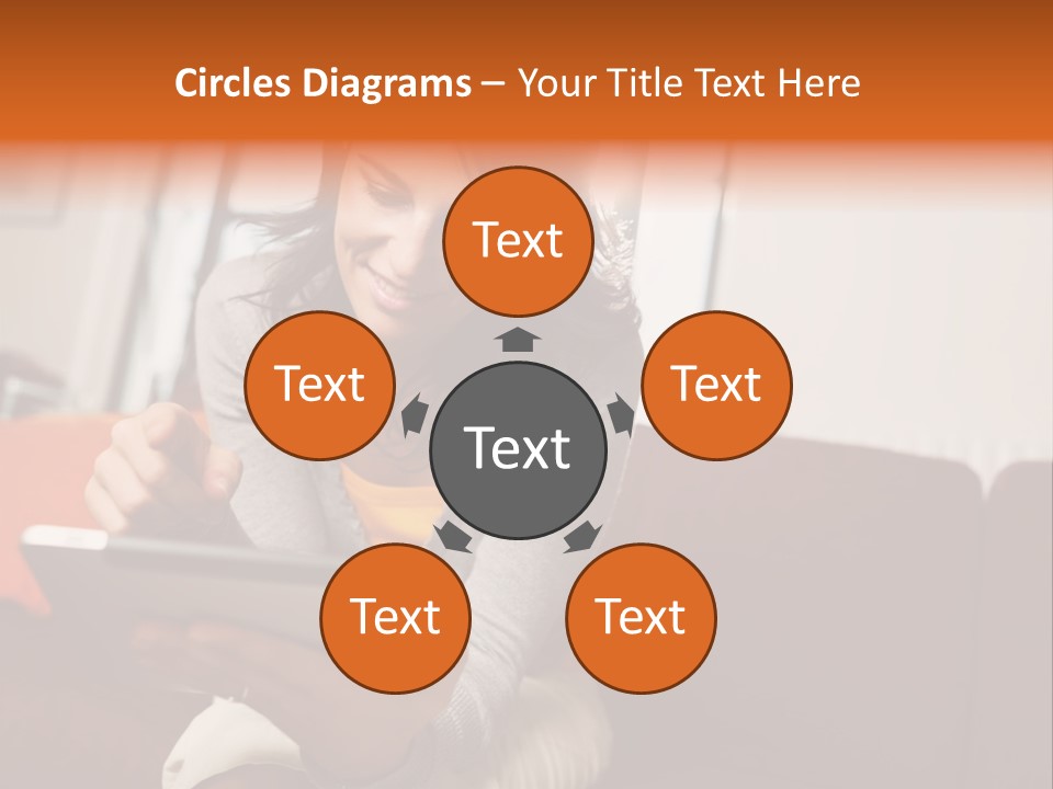 Window Woman Holding PowerPoint Template