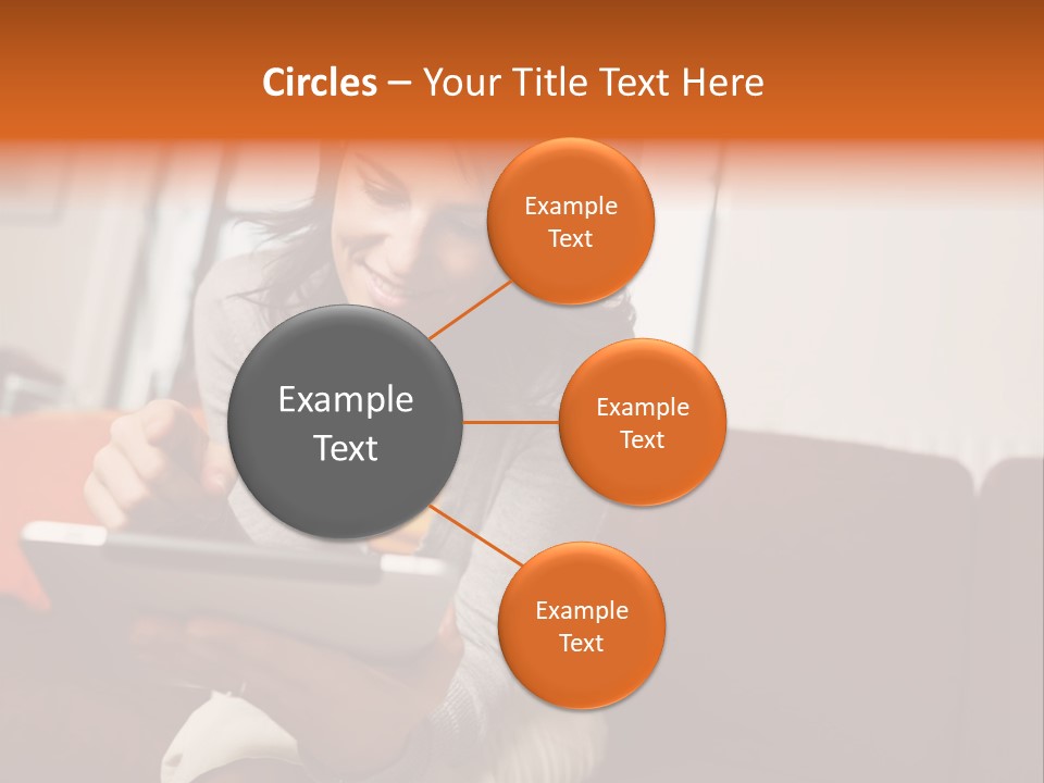 Window Woman Holding PowerPoint Template