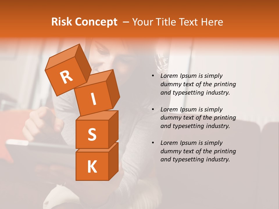 Window Woman Holding PowerPoint Template