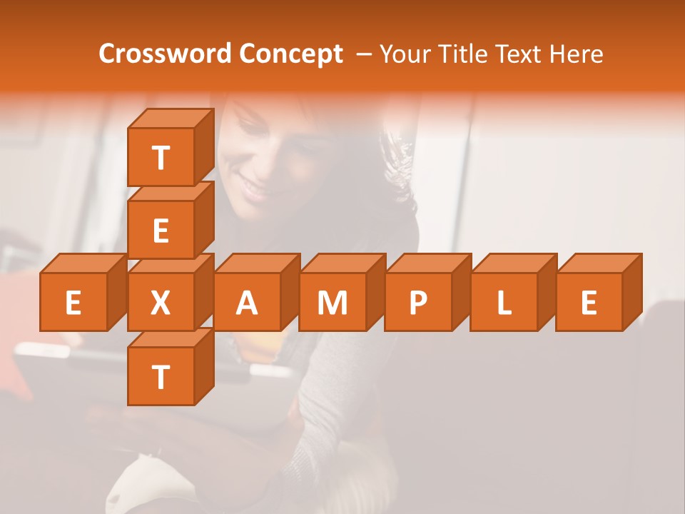 Window Woman Holding PowerPoint Template