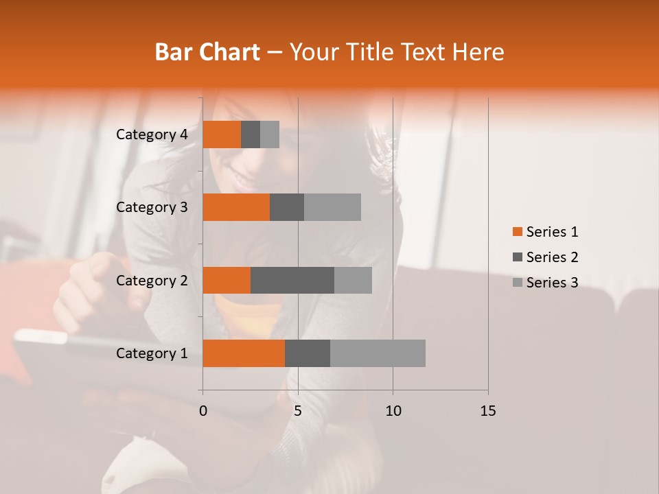 Window Woman Holding PowerPoint Template