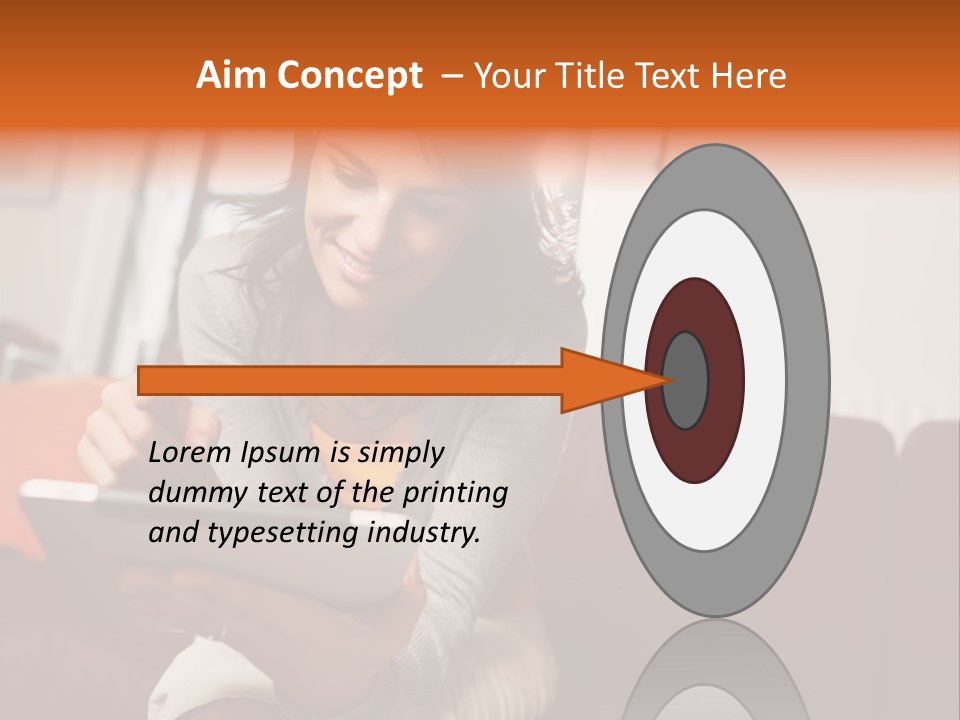 Window Woman Holding PowerPoint Template