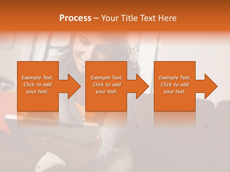 Window Woman Holding PowerPoint Template