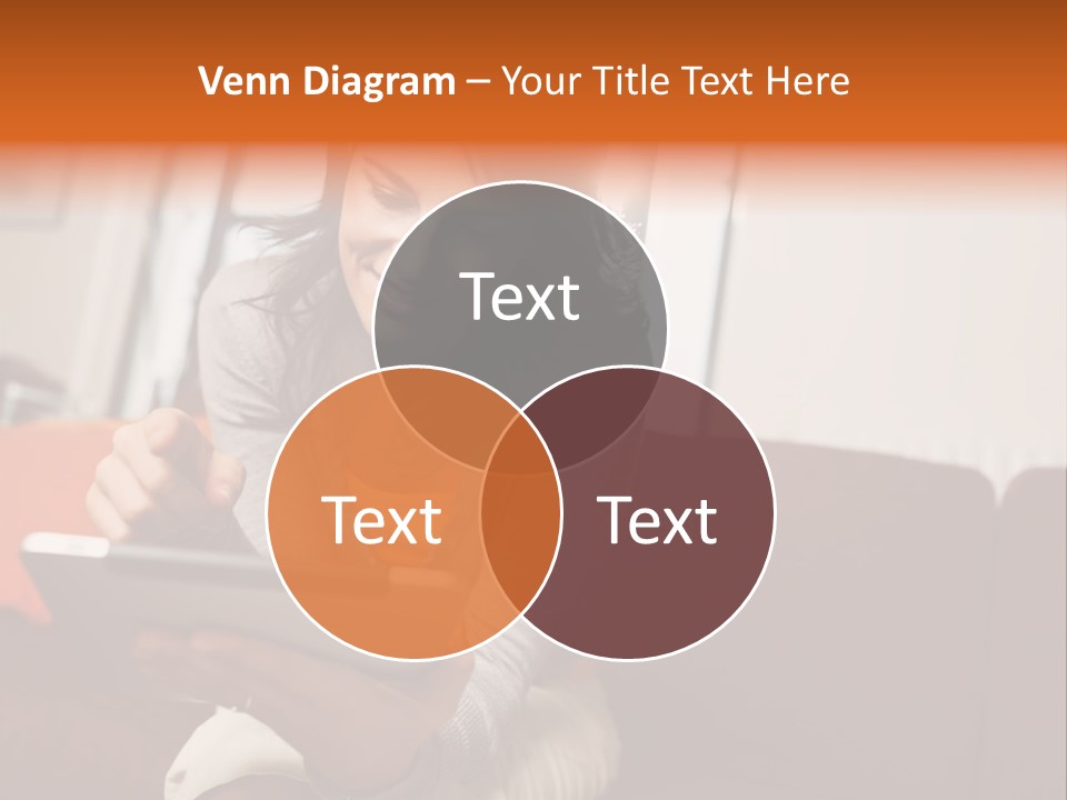 Window Woman Holding PowerPoint Template