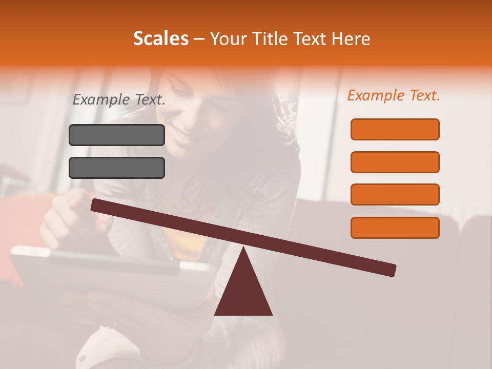 Window Woman Holding PowerPoint Template