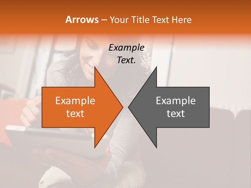 Window Woman Holding PowerPoint Template