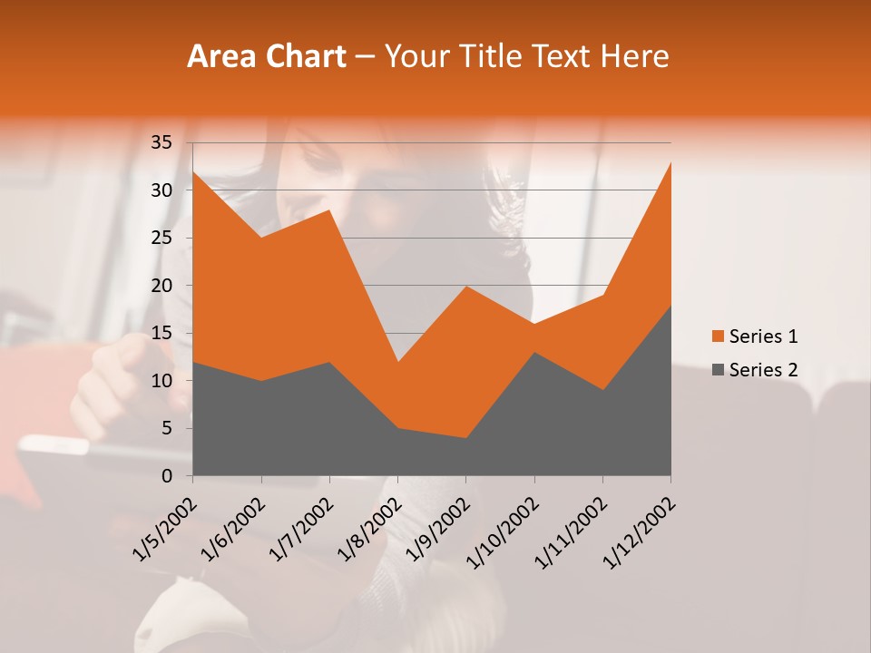 Window Woman Holding PowerPoint Template