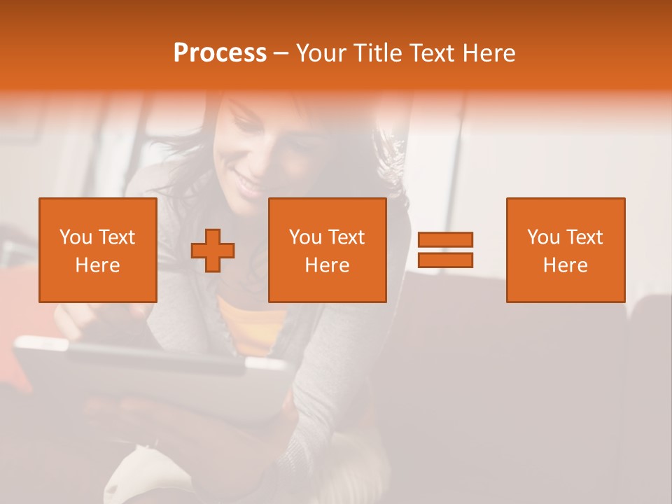 Window Woman Holding PowerPoint Template