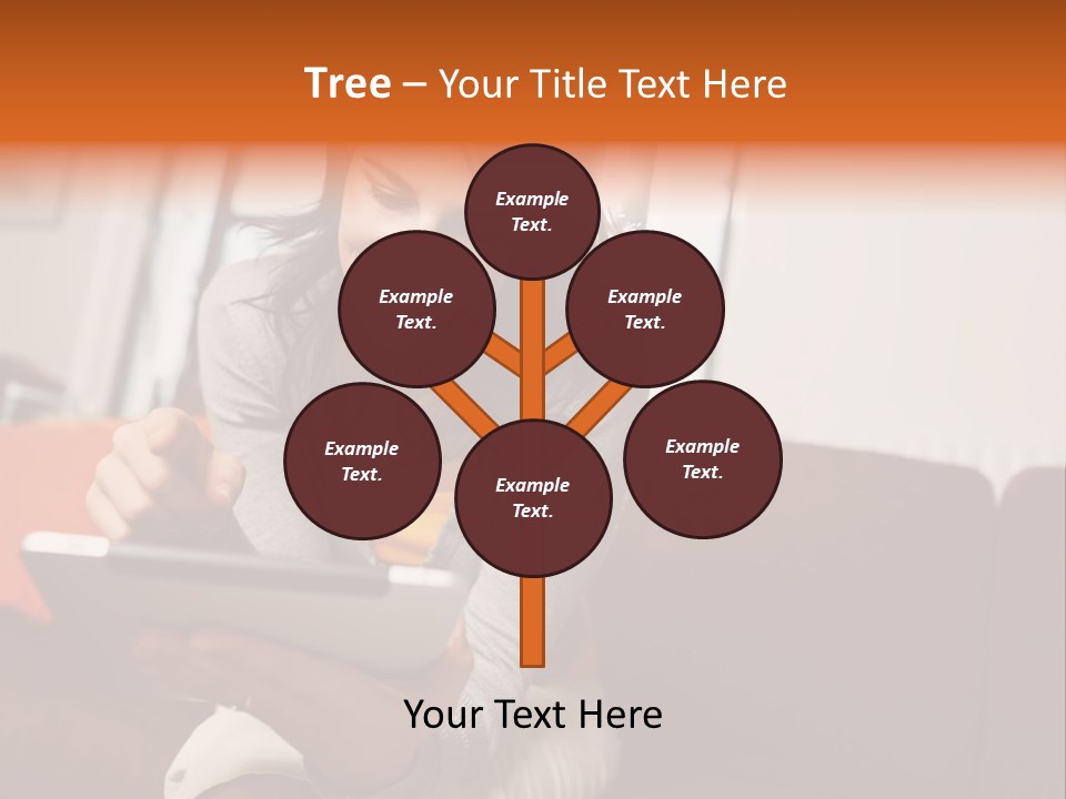 Window Woman Holding PowerPoint Template