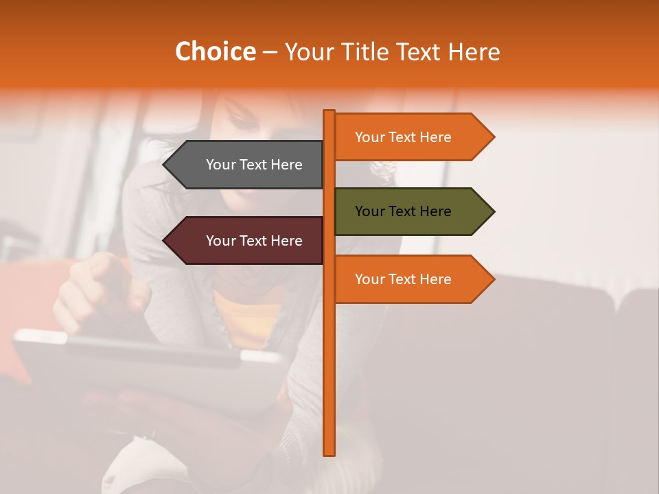 Window Woman Holding PowerPoint Template