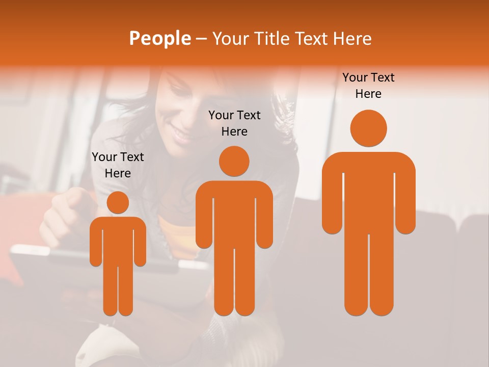 Window Woman Holding PowerPoint Template