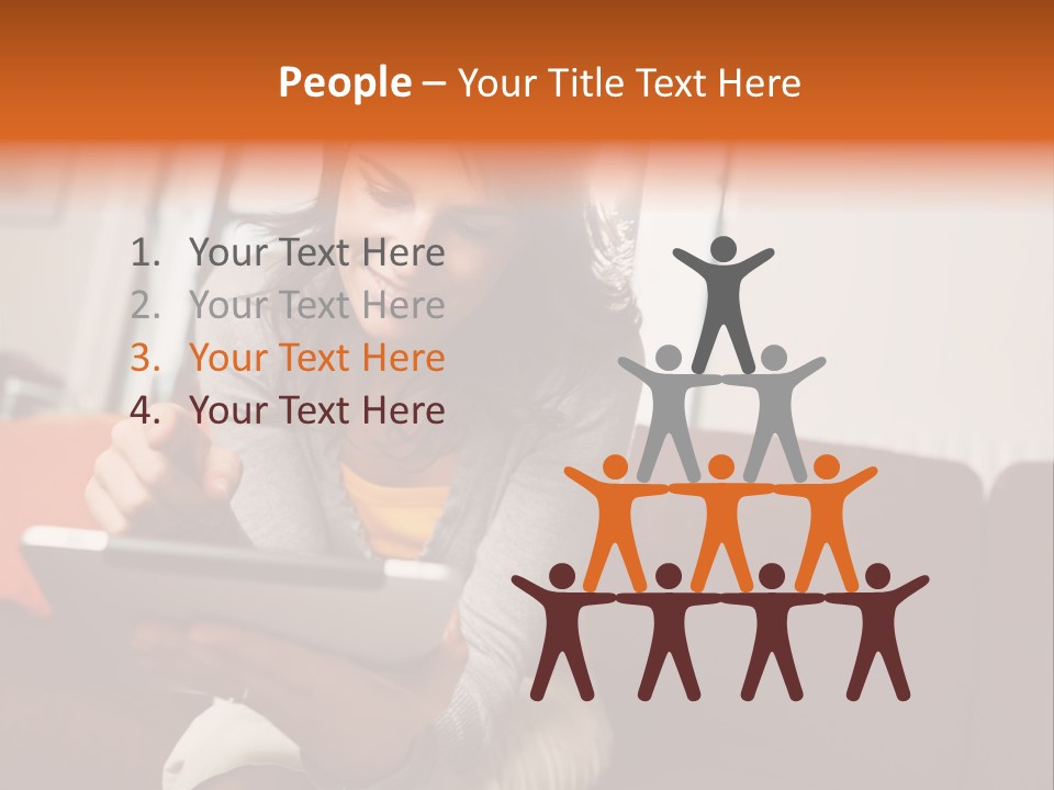 Window Woman Holding PowerPoint Template