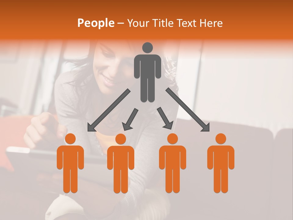 Window Woman Holding PowerPoint Template