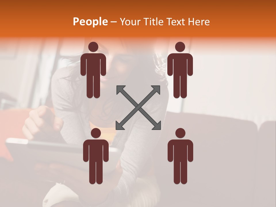 Window Woman Holding PowerPoint Template