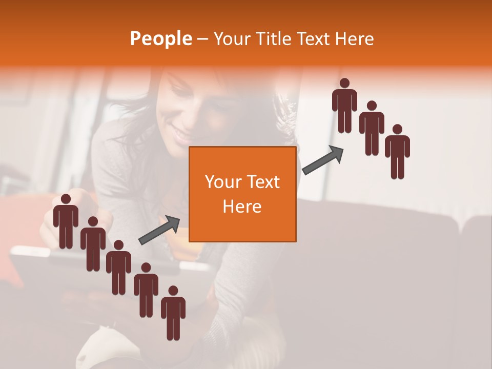 Window Woman Holding PowerPoint Template