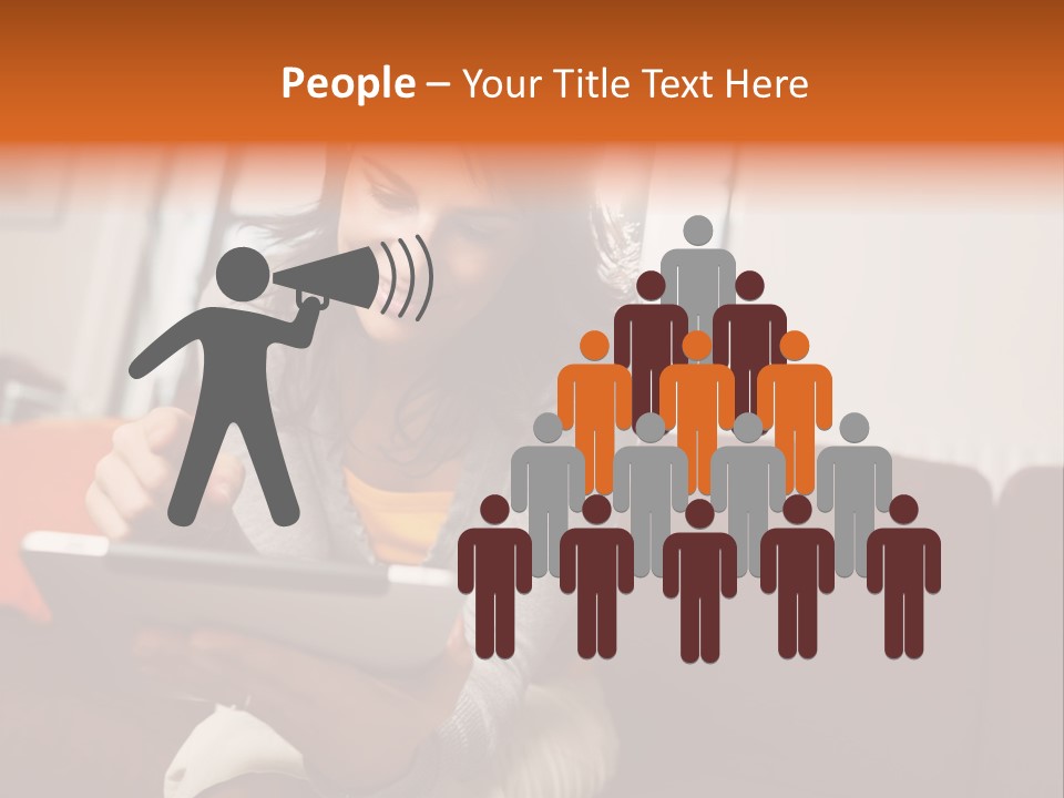 Window Woman Holding PowerPoint Template