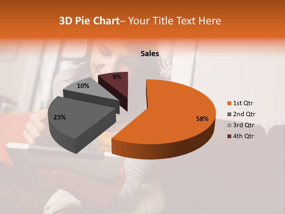 Window Woman Holding PowerPoint Template