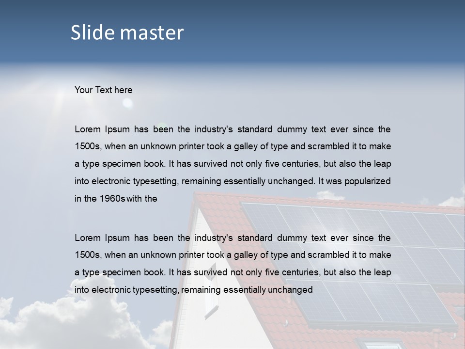 Pitched Building Clouds PowerPoint Template