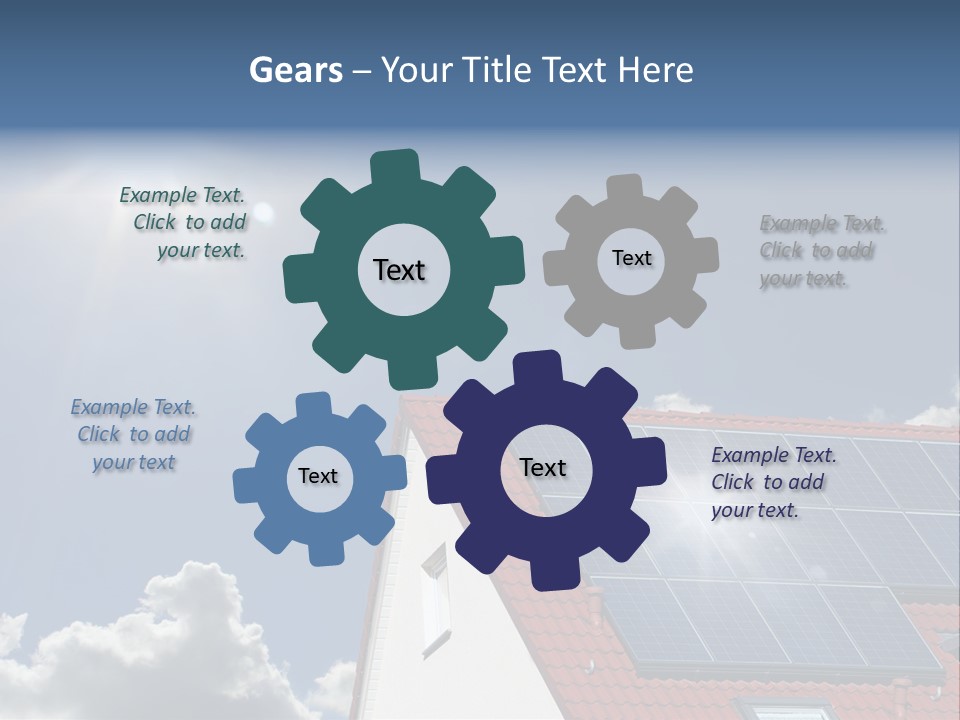 Pitched Building Clouds PowerPoint Template