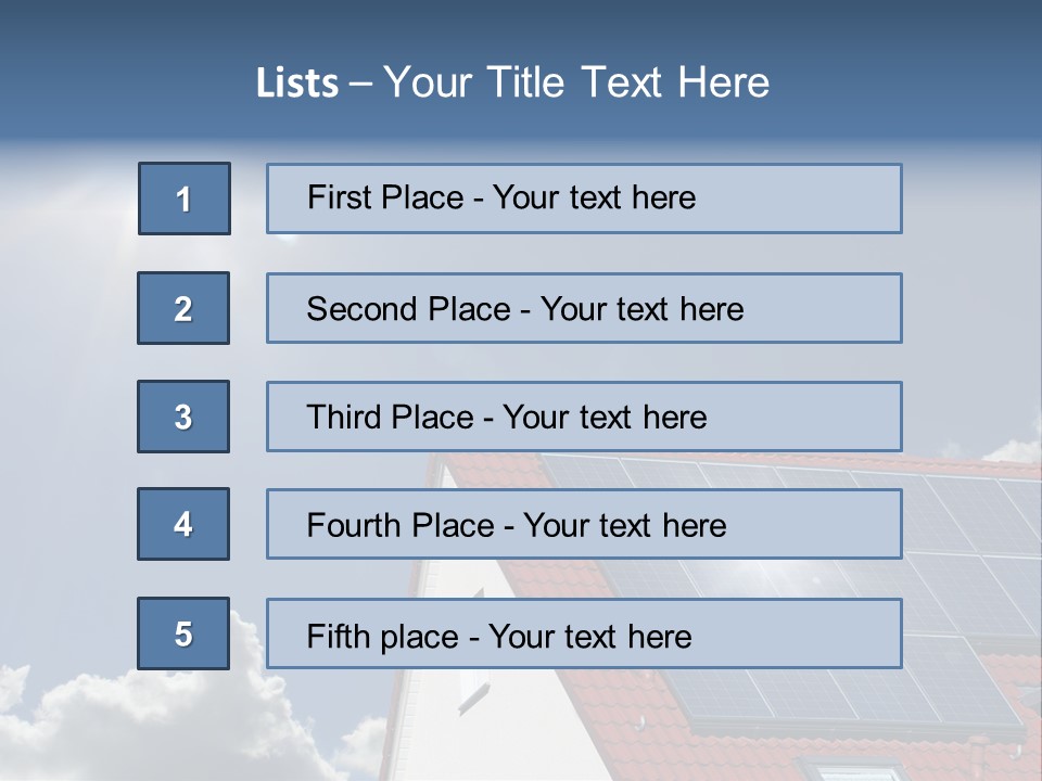 Pitched Building Clouds PowerPoint Template