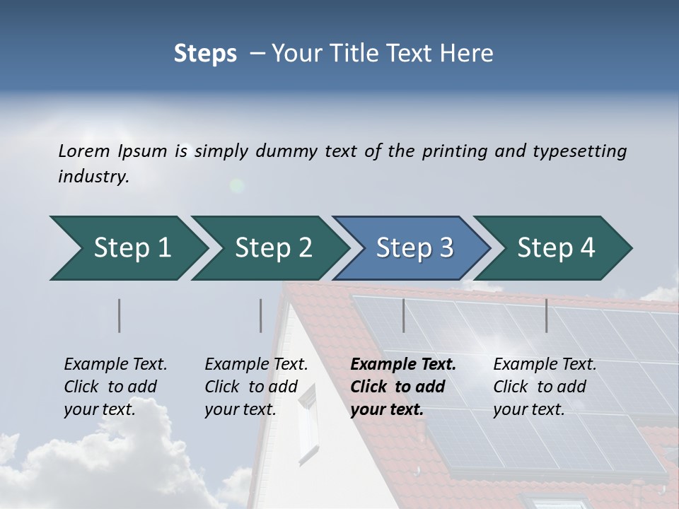 Pitched Building Clouds PowerPoint Template