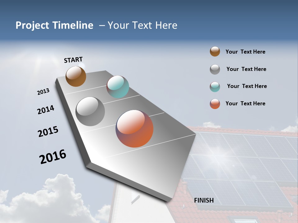 Pitched Building Clouds PowerPoint Template