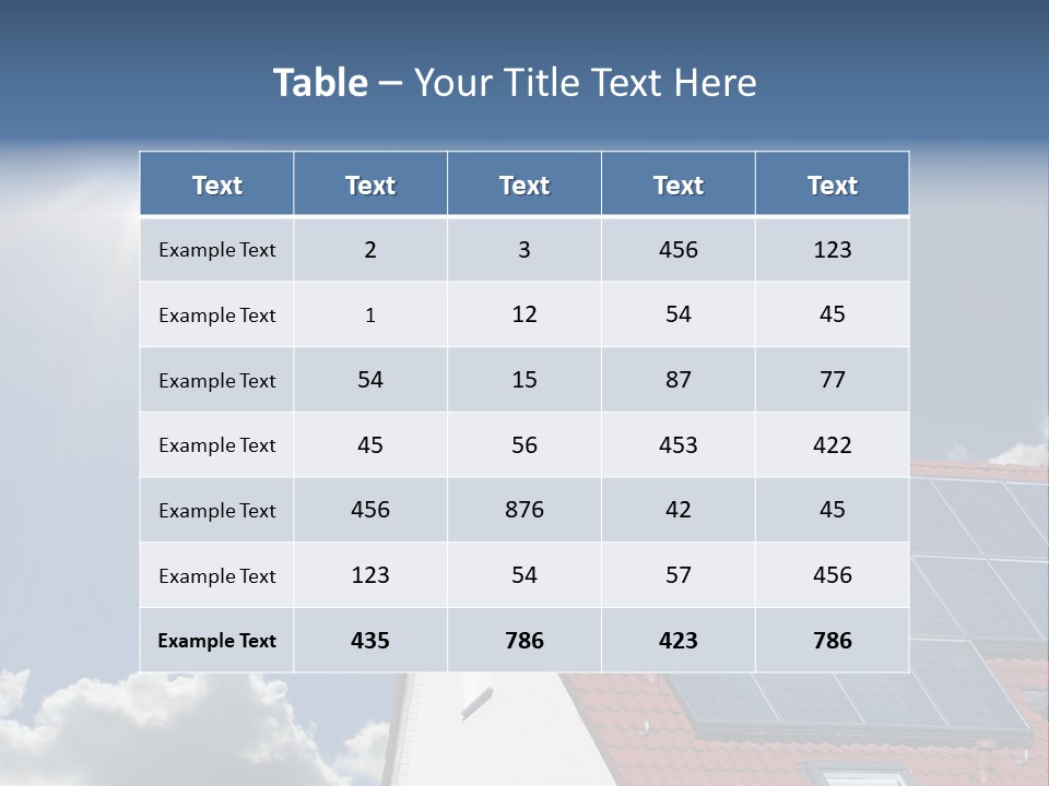 Pitched Building Clouds PowerPoint Template