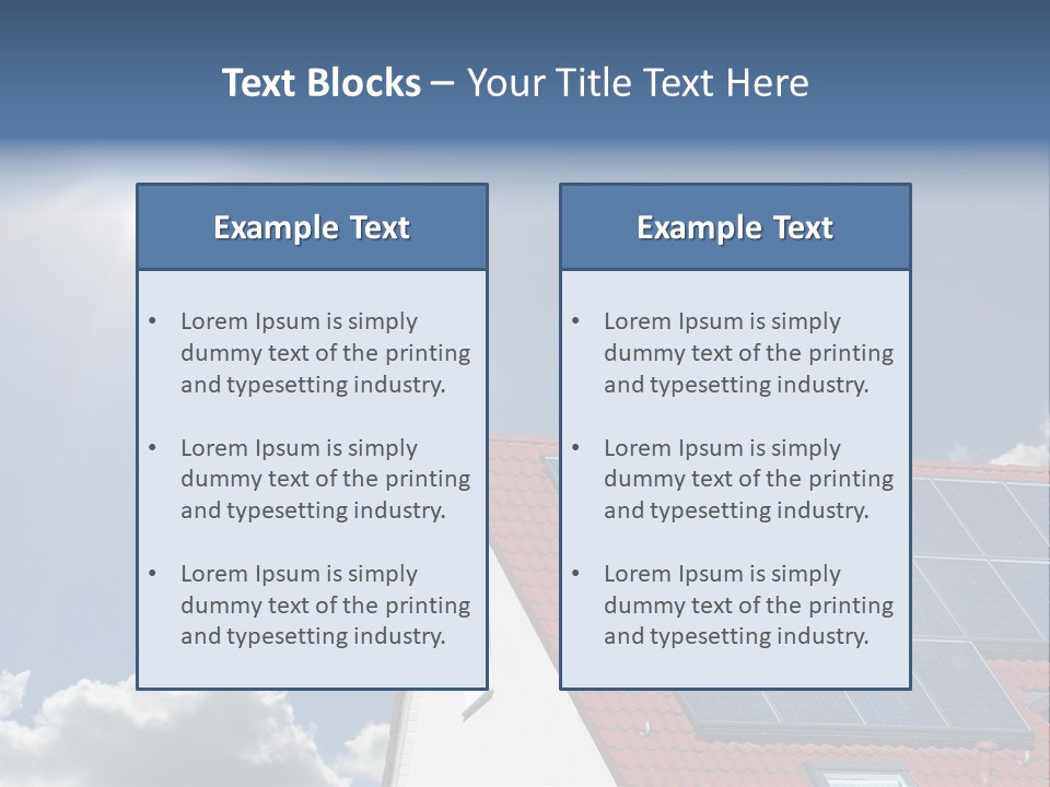 Pitched Building Clouds PowerPoint Template