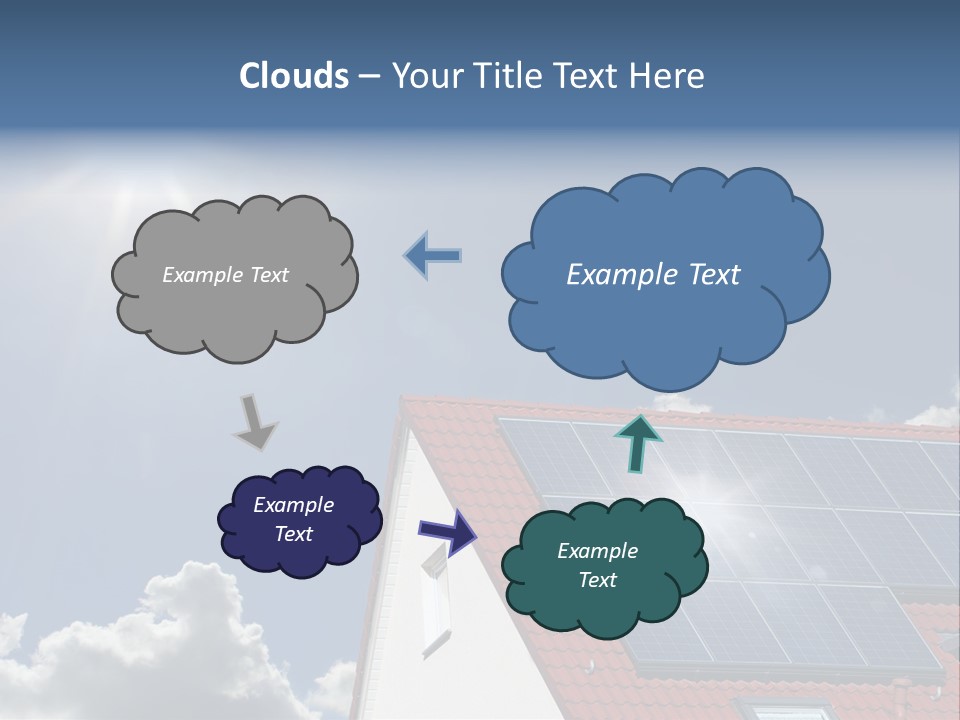 Pitched Building Clouds PowerPoint Template