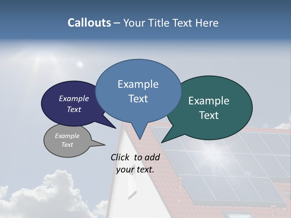 Pitched Building Clouds PowerPoint Template