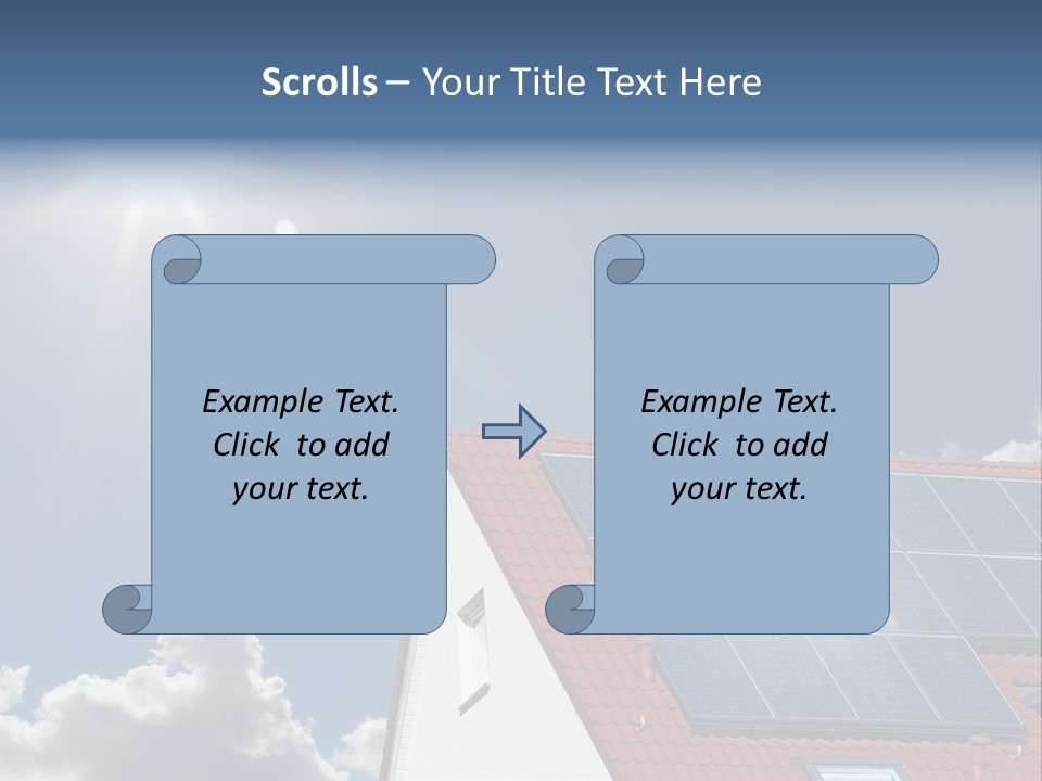 Pitched Building Clouds PowerPoint Template