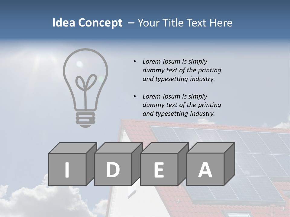 Pitched Building Clouds PowerPoint Template