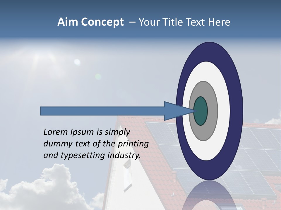 Pitched Building Clouds PowerPoint Template