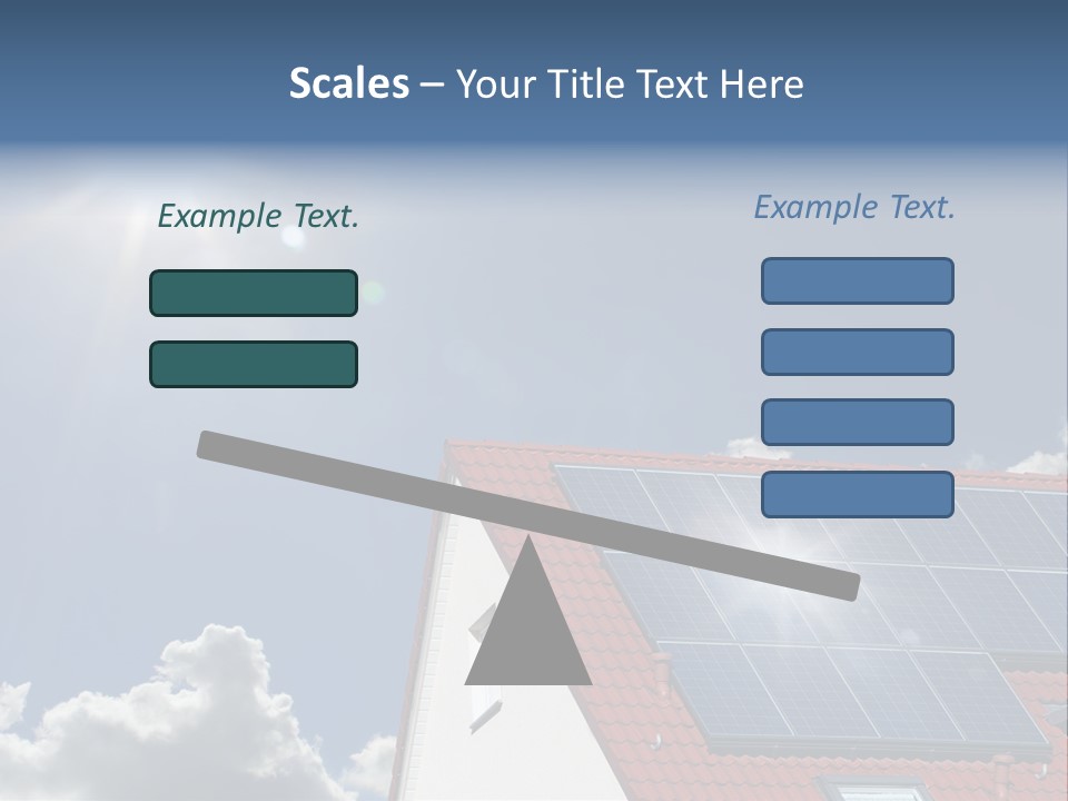 Pitched Building Clouds PowerPoint Template