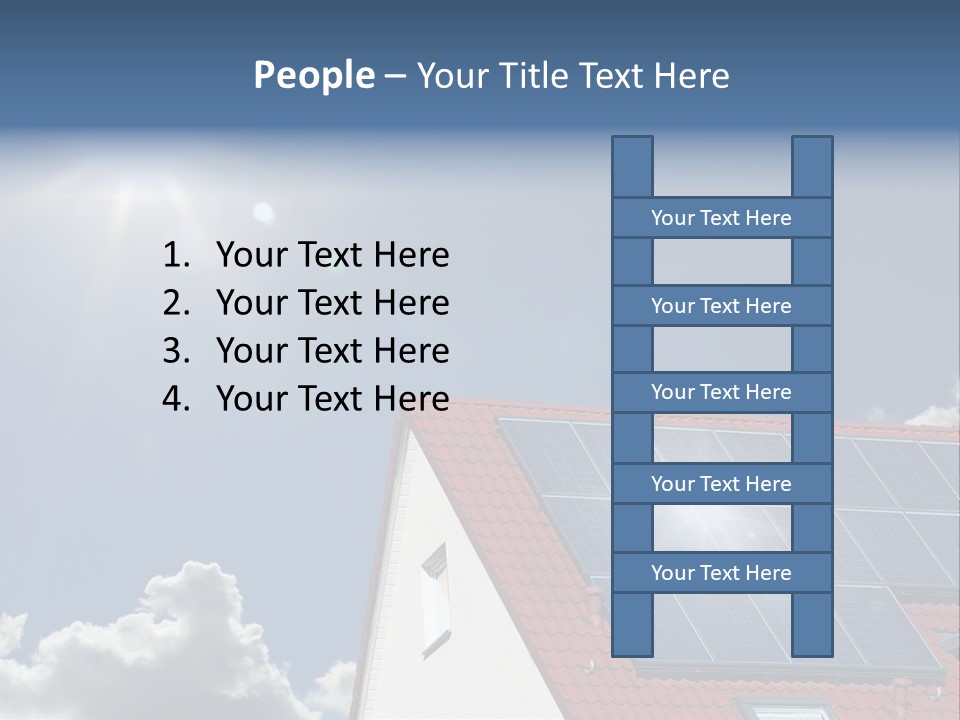 Pitched Building Clouds PowerPoint Template