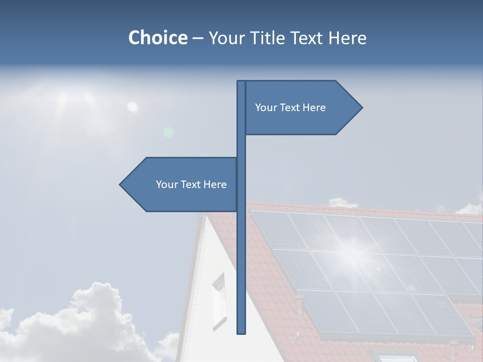 Pitched Building Clouds PowerPoint Template