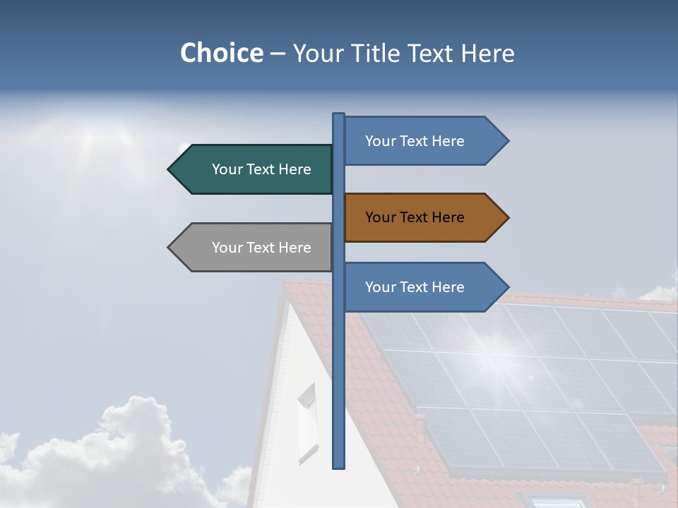 Pitched Building Clouds PowerPoint Template