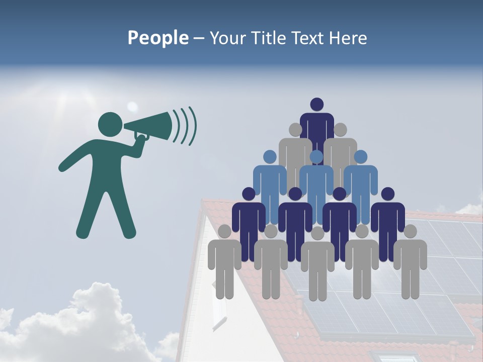 Pitched Building Clouds PowerPoint Template