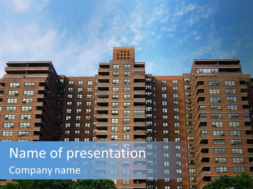 Complex Facade Housing PowerPoint Template