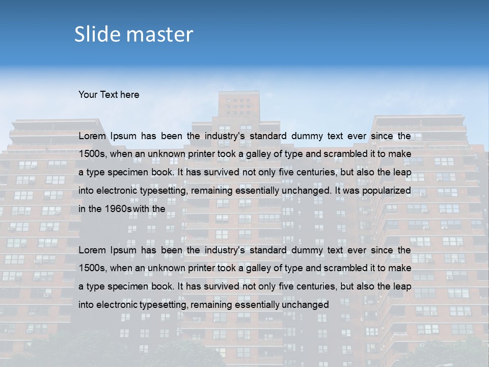 Complex Facade Housing PowerPoint Template