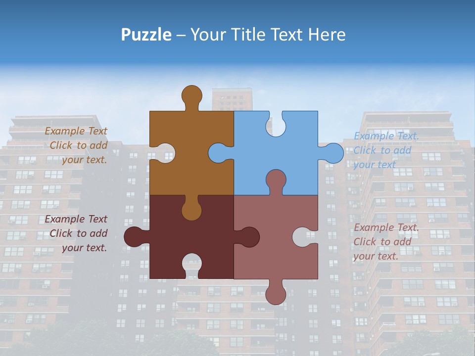 Complex Facade Housing PowerPoint Template