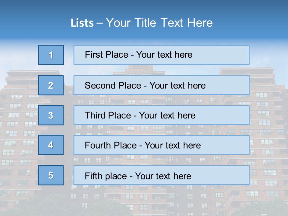 Complex Facade Housing PowerPoint Template
