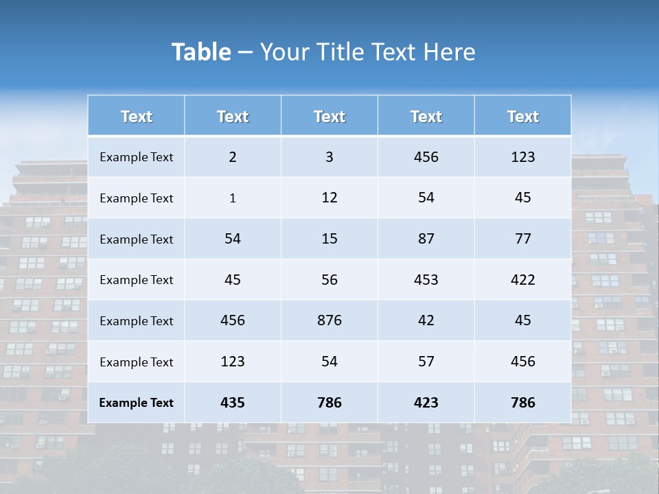 Complex Facade Housing PowerPoint Template