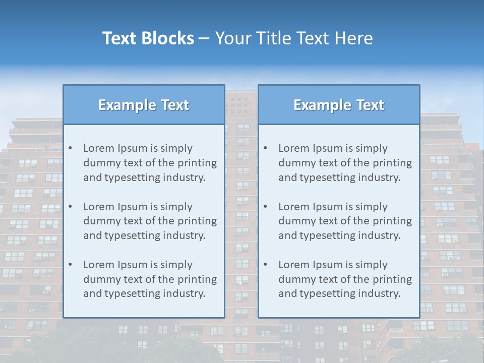 Complex Facade Housing PowerPoint Template