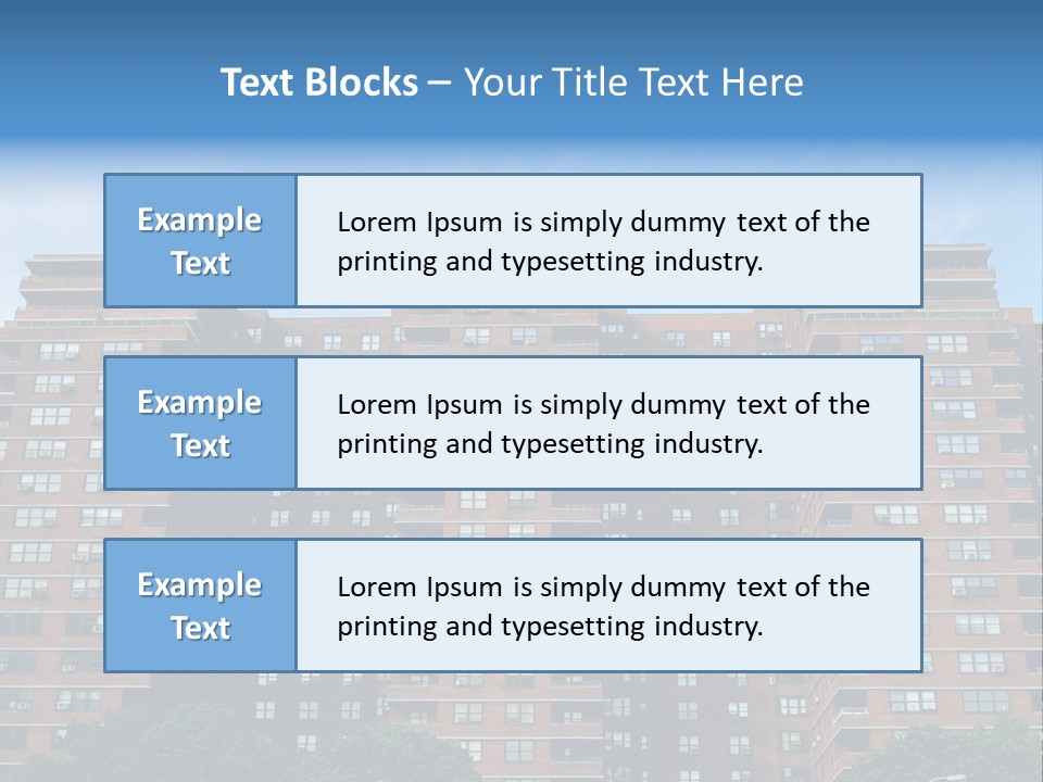 Complex Facade Housing PowerPoint Template