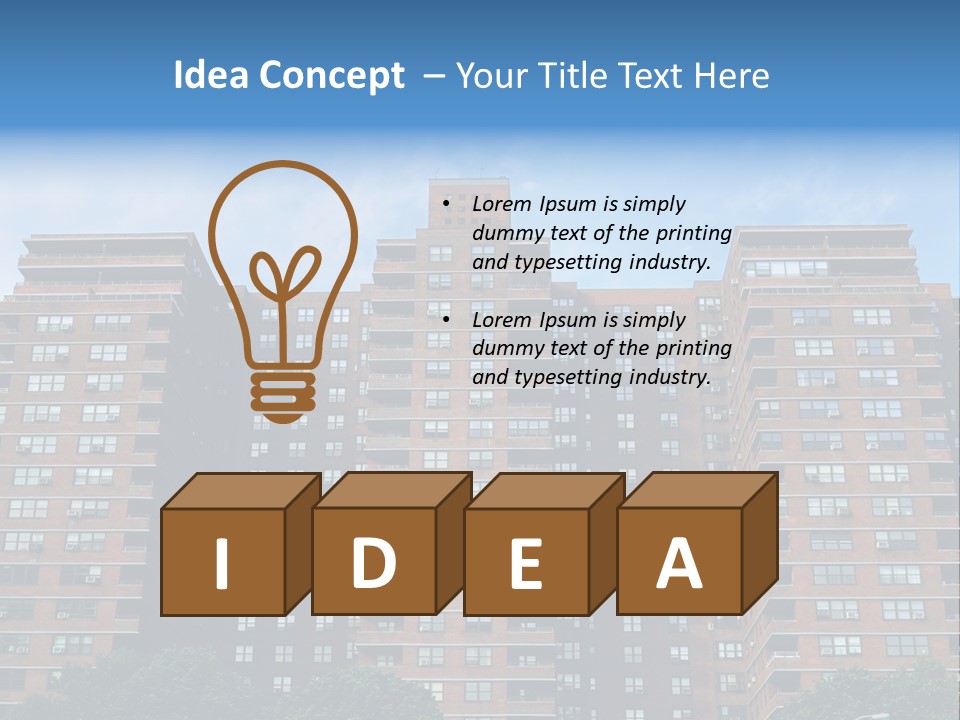Complex Facade Housing PowerPoint Template