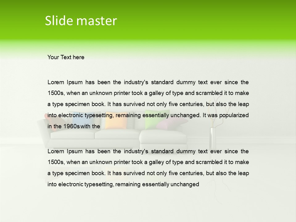 Couch Lifestyle Creative PowerPoint Template